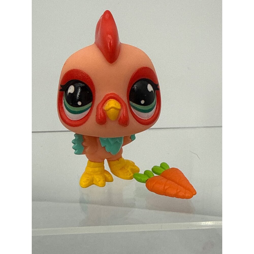 LPS G7 #164 Orange Rooster Rare Series 3 Bird Toy